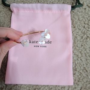 Kate Spade Rose Gold opal flower bangle bracelet